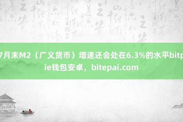 7月末M2（广义货币）增速还会处在6.3%的水平bitpie钱包安卓，bitepai.com