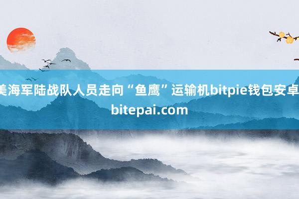 美海军陆战队人员走向“鱼鹰”运输机bitpie钱包安卓，bitepai.com