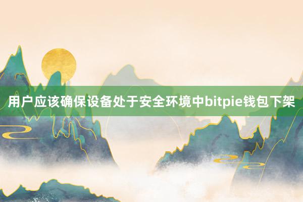 用户应该确保设备处于安全环境中bitpie钱包下架