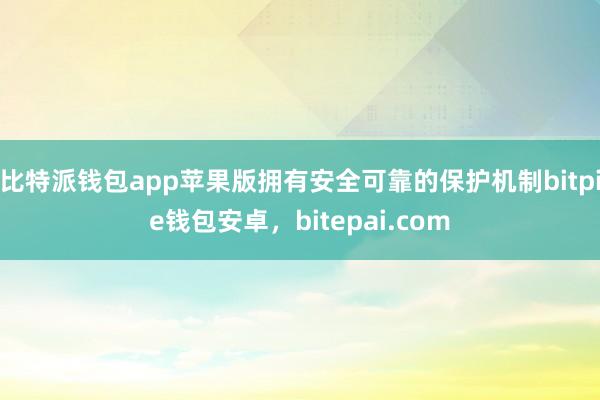 比特派钱包app苹果版拥有安全可靠的保护机制bitpie钱包安卓，bitepai.com