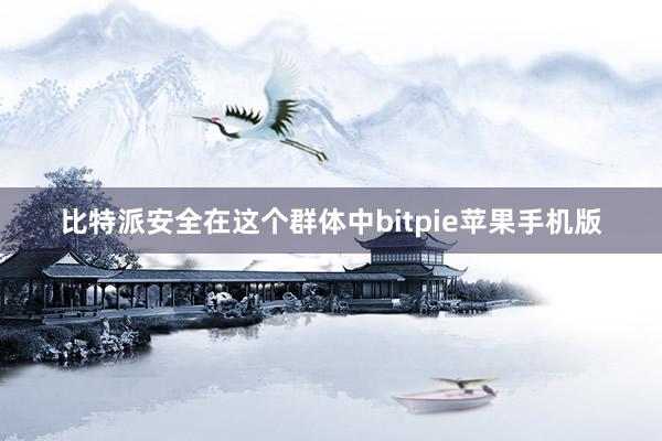 比特派安全在这个群体中bitpie苹果手机版