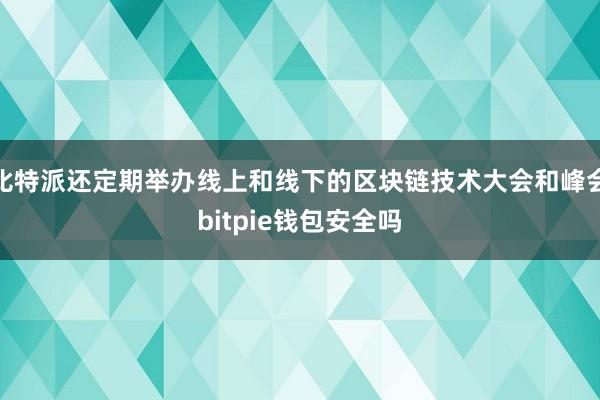 比特派还定期举办线上和线下的区块链技术大会和峰会bitpie钱包安全吗