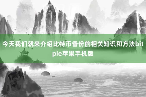 今天我们就来介绍比特币备份的相关知识和方法bitpie苹果手机版