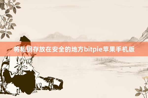 将私钥存放在安全的地方bitpie苹果手机版