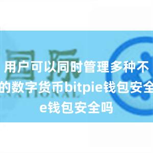 用户可以同时管理多种不同的数字货币bitpie钱包安全吗