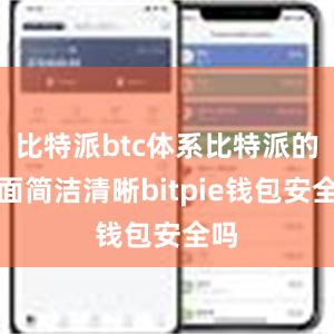 比特派btc体系比特派的界面简洁清晰bitpie钱包安全吗