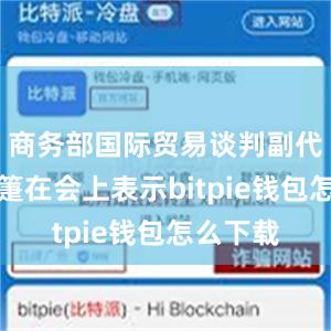 商务部国际贸易谈判副代表李詠箑在会上表示bitpie钱包怎么下载