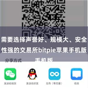 需要选择声誉好、规模大、安全性强的交易所bitpie苹果手机版