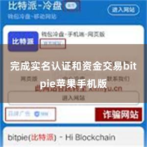 完成实名认证和资金交易bitpie苹果手机版